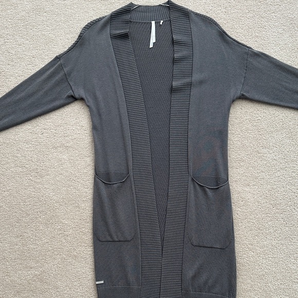 Lole Charcoal Open Front Cardigan, - Picture 1 of 6